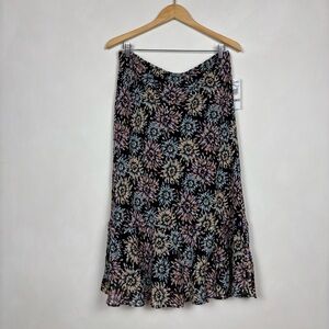 Alfred Dunner Women’s Floral Print Knee Length Midi Skirt 12 Fairycore Bohemian